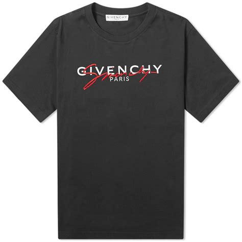 Givenchy Signature Logo Tee Black & Red 